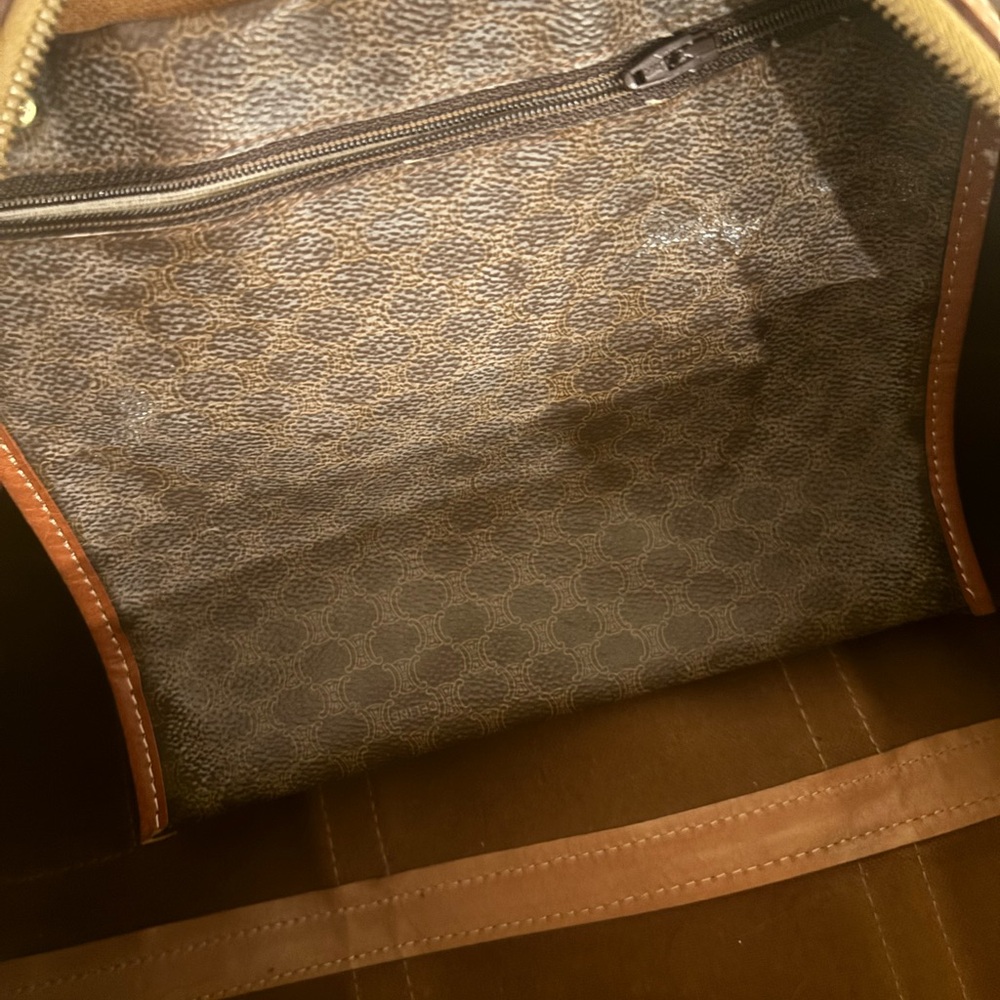 CELINE Paris Triomphe Design Boston Travel Duffle Bag Vintage EUC - Picture 14 of 16
